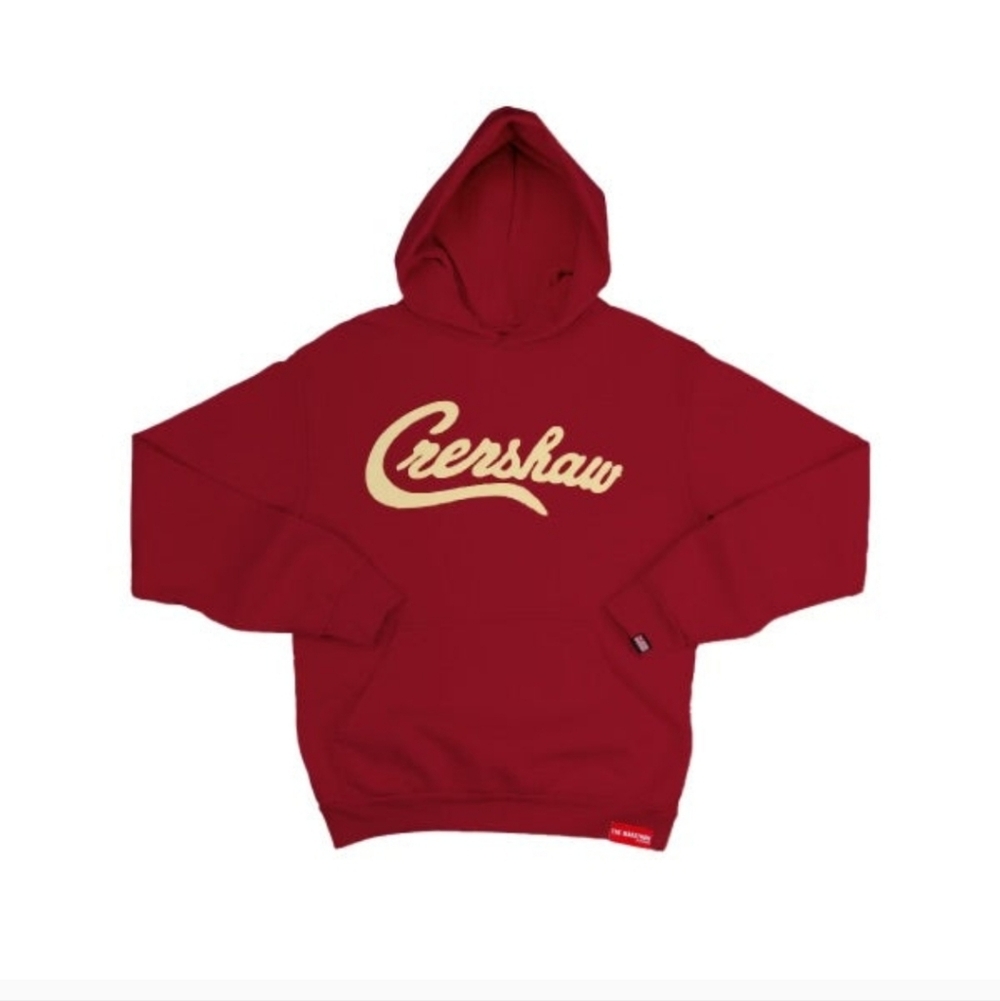 The Marathon Clothing Burgundy Hoody with White Script